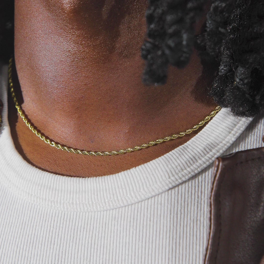 Rope Chain in Yellow Gold - 2mm