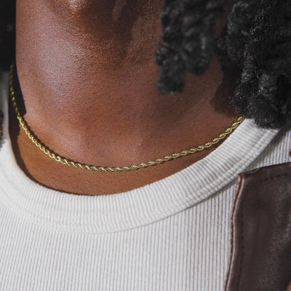 Rope Chain in Yellow Gold - 2mm