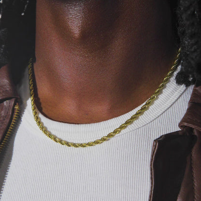 Rope Chain in Yellow Gold- 4mm
